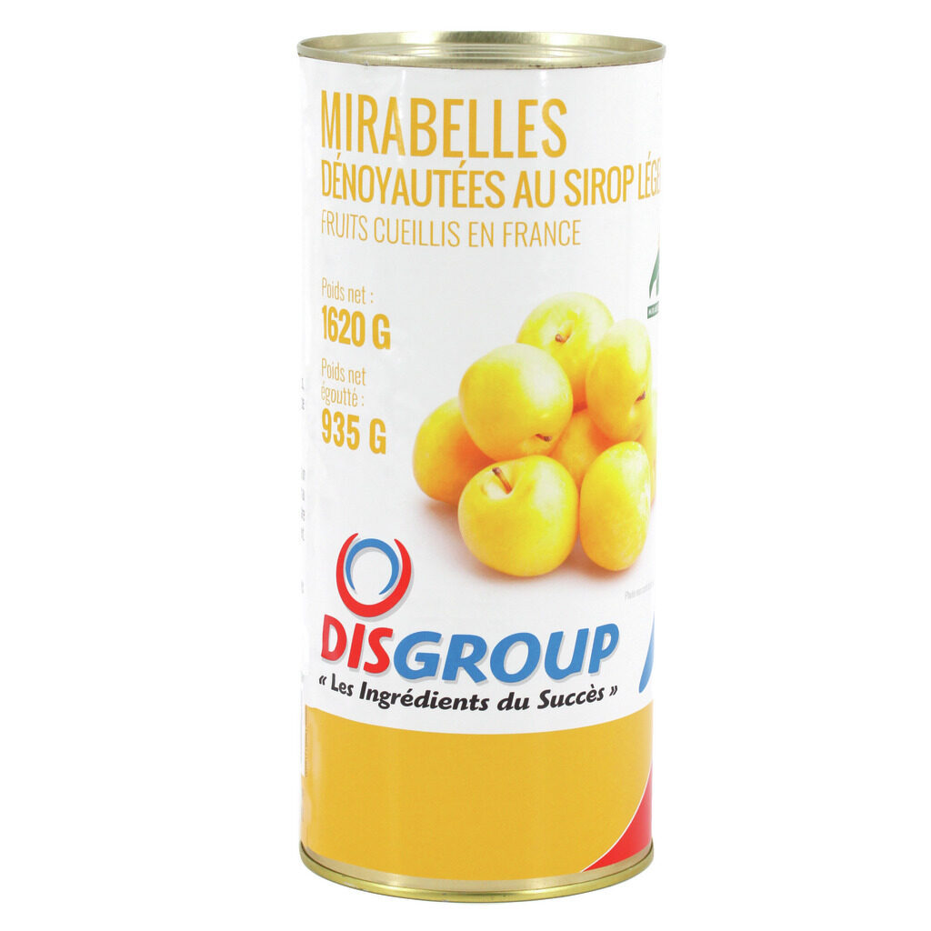 Mirabelles dénoyautées au sirop