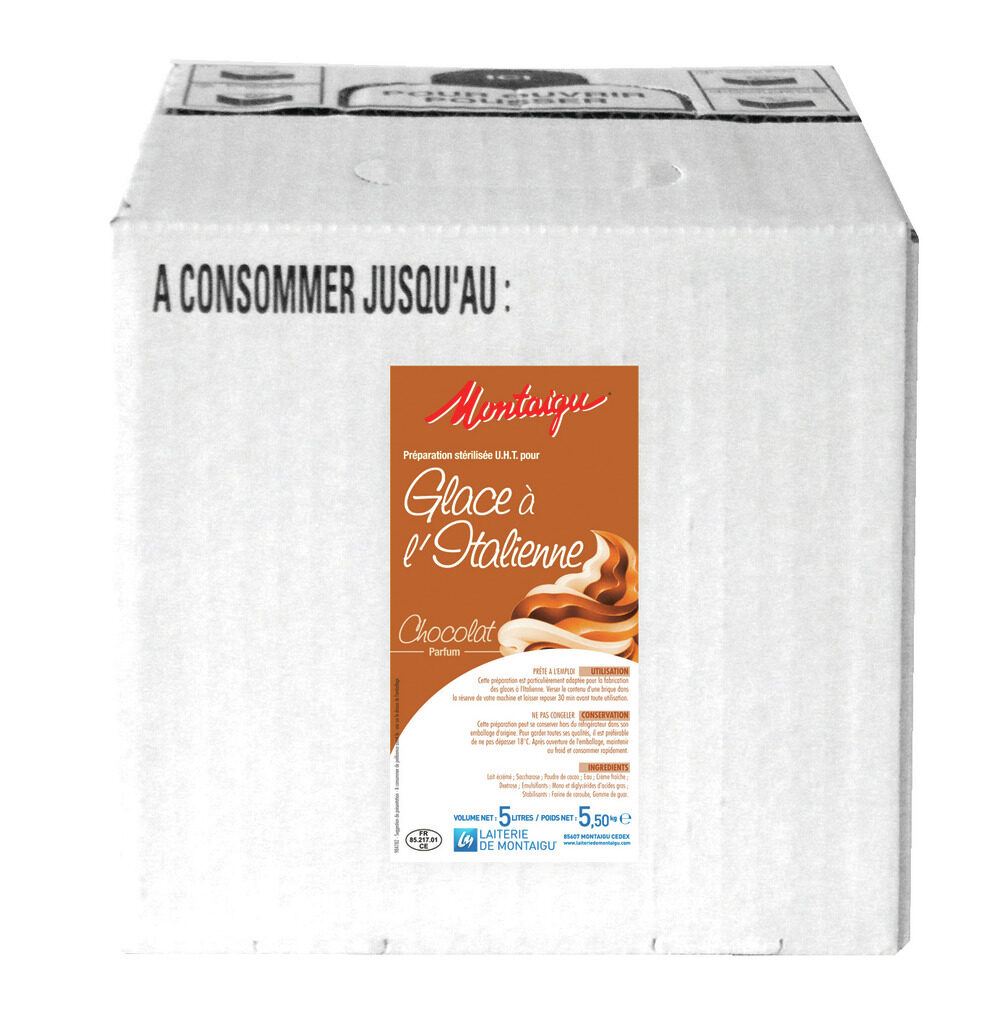 Préparation UHT pour glace à l'italienne saveur chocolat
