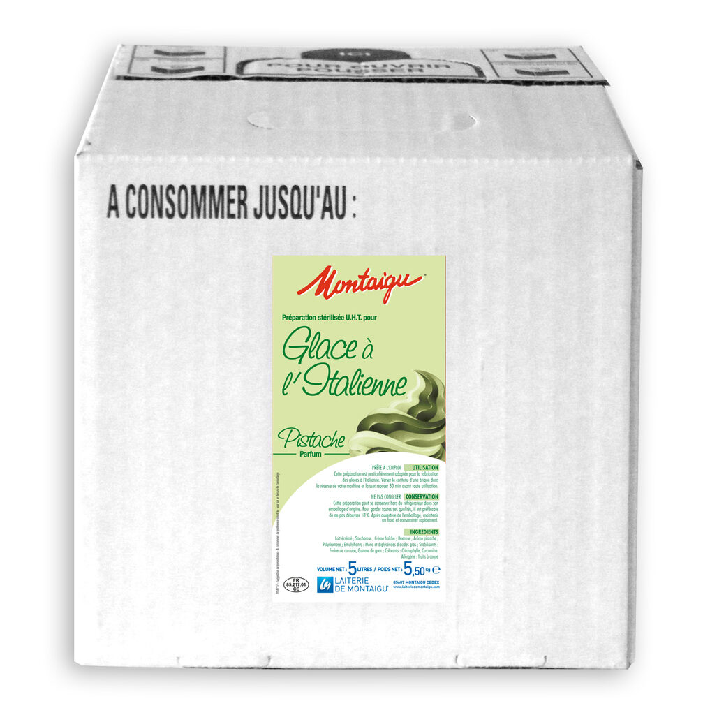 Préparation UHT pour glace à l'italienne saveur pistache