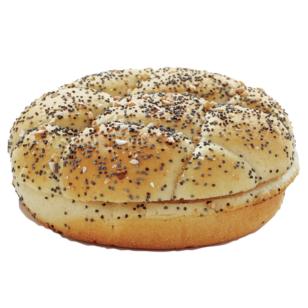 Pain spécial hamburger géant aux graines de pavot et sarrasin