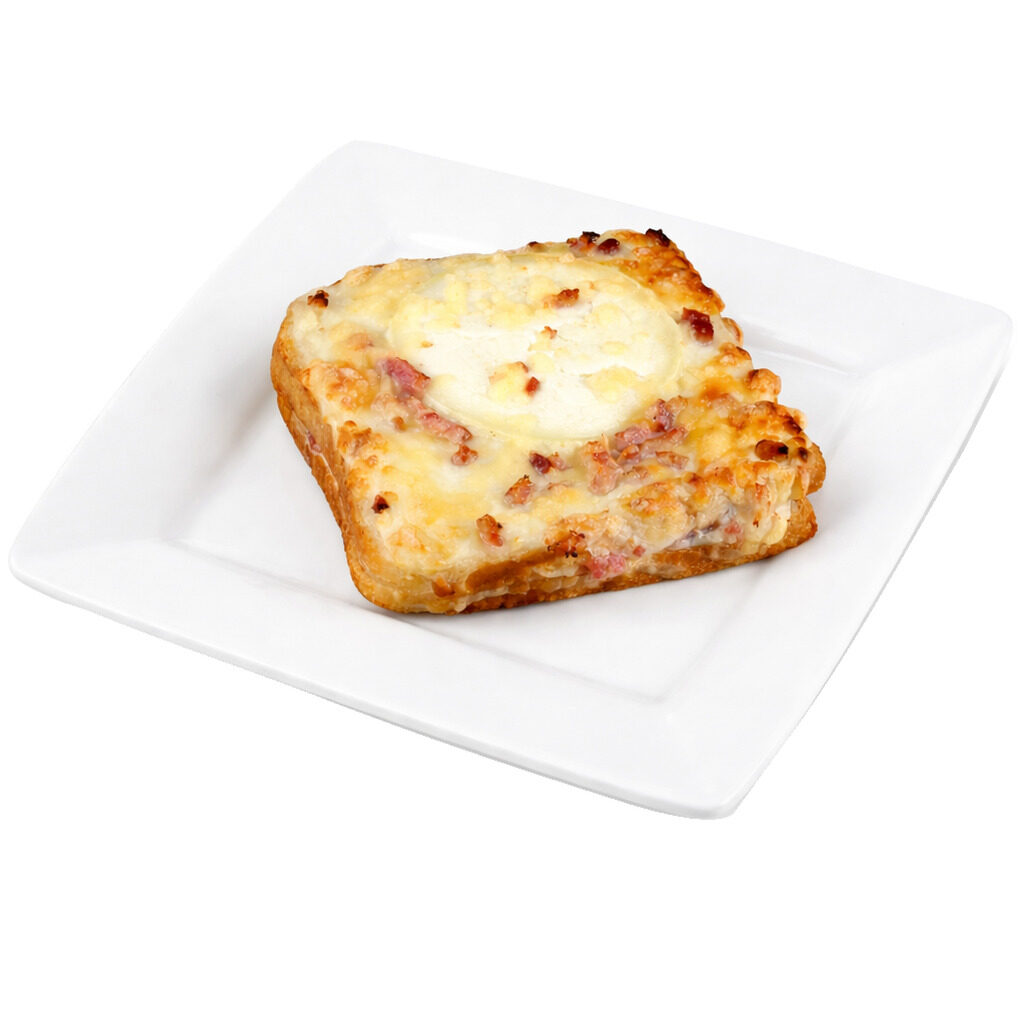 Croque monsieur chèvre/lardons