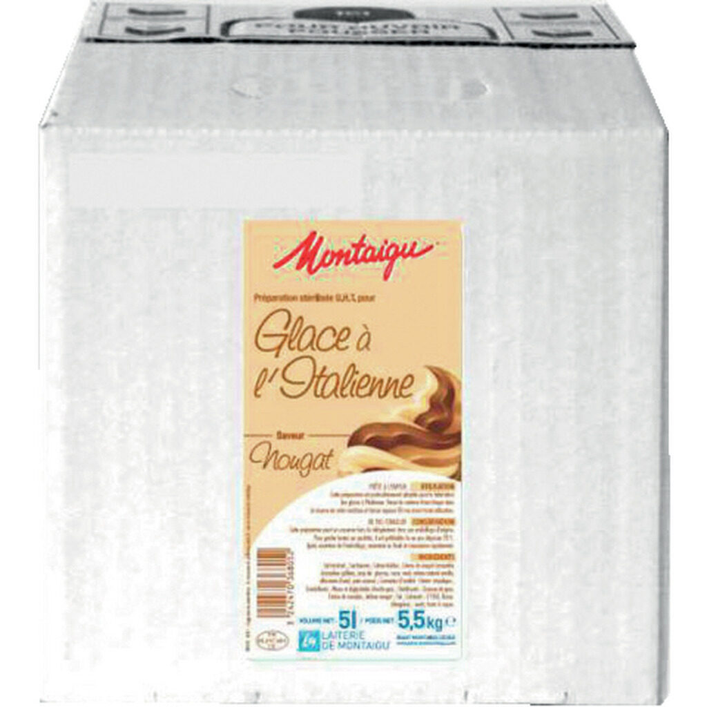 Préparation UHT pour glace à l'italienne saveur nougat
