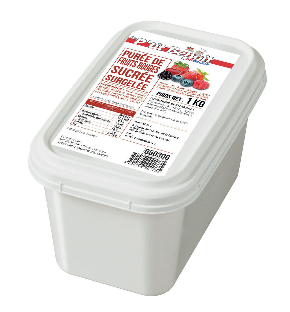 Purée de fruits des bois & fruits rouges