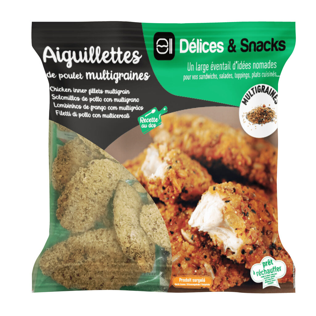 Aiguillettes de poulet cuites panées multigraines