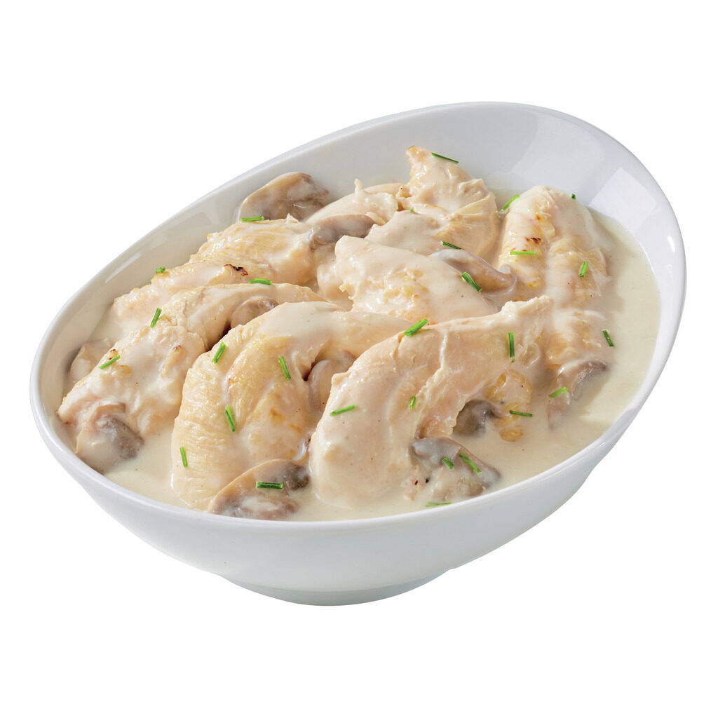 Aiguillettes de poulet sauce normande