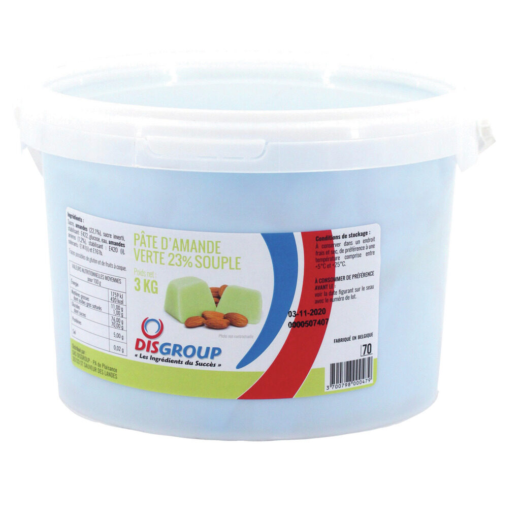 Pâte d’amande verte 23%