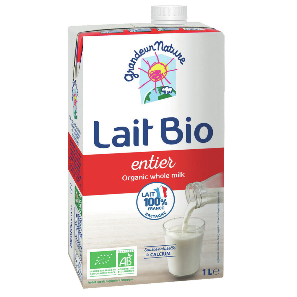Lait UHT entier Bio
