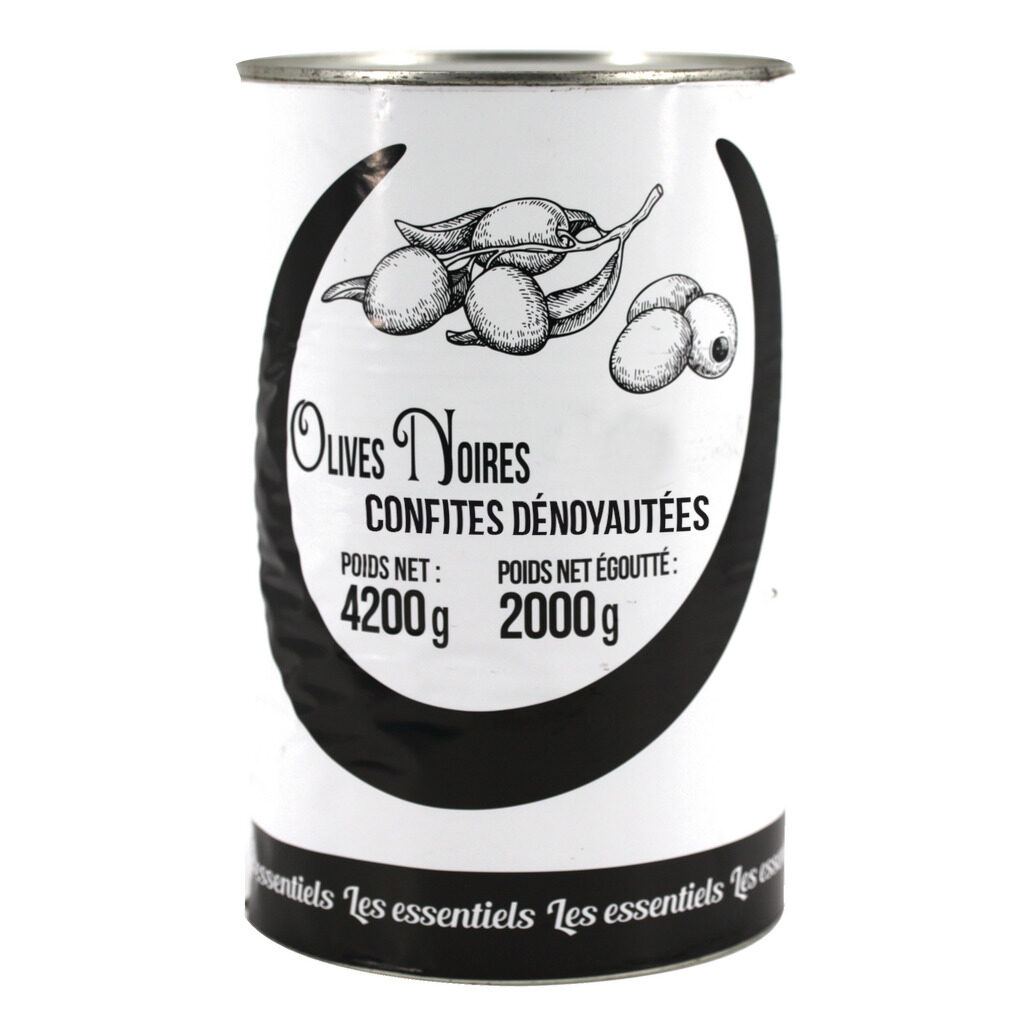 Olives noires dénoyautées