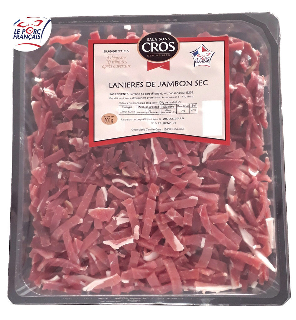 Lanières de jambon sec