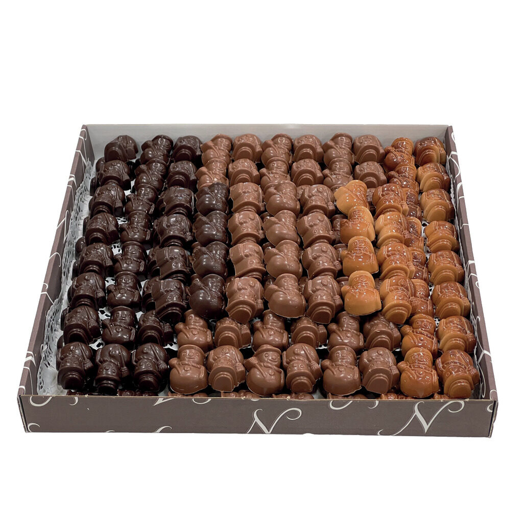Bonbons bonhommes de neige praliné