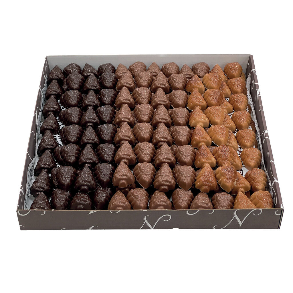 Bonbons sapins de Noël praliné