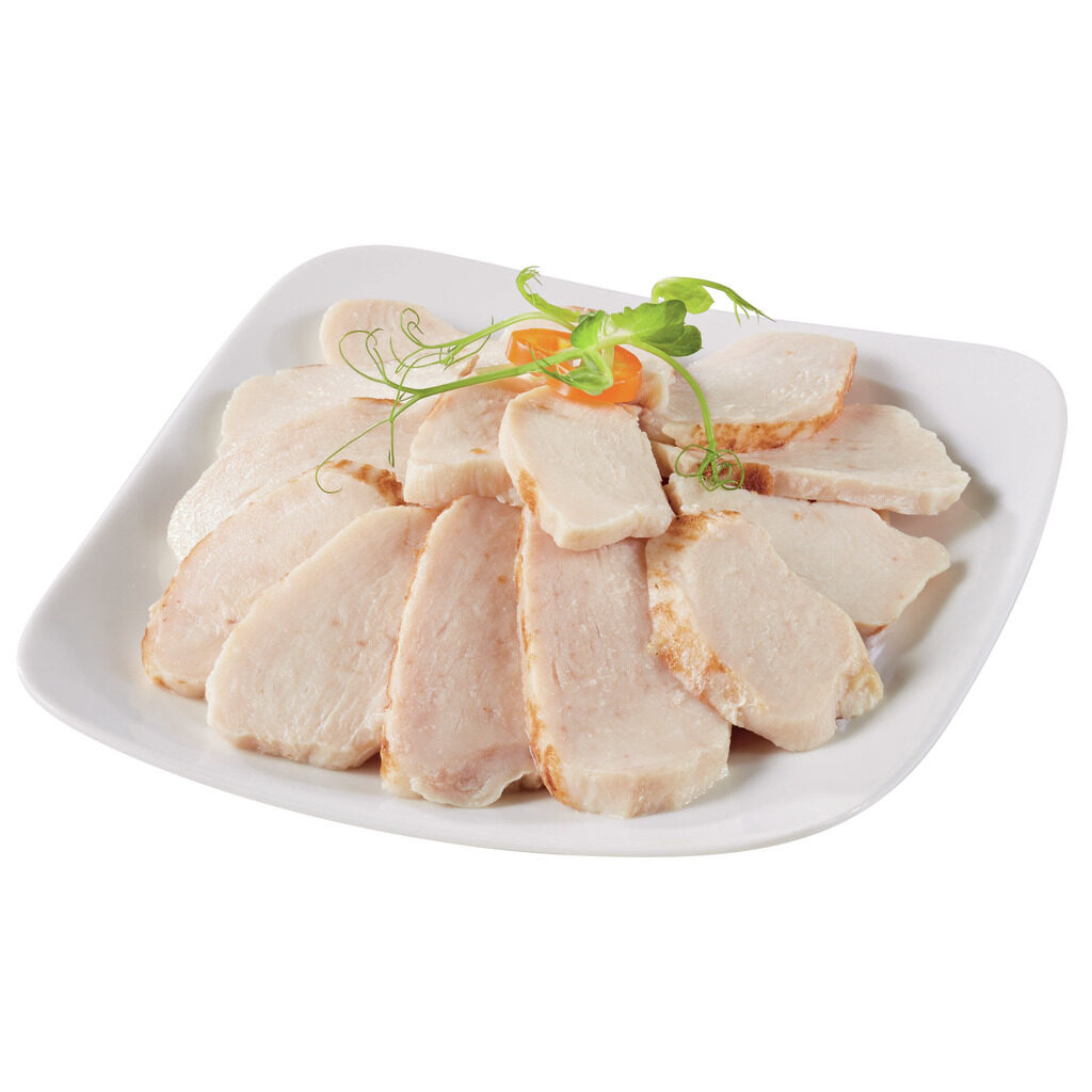 Tranchettes de filet de poulet cuit rôti