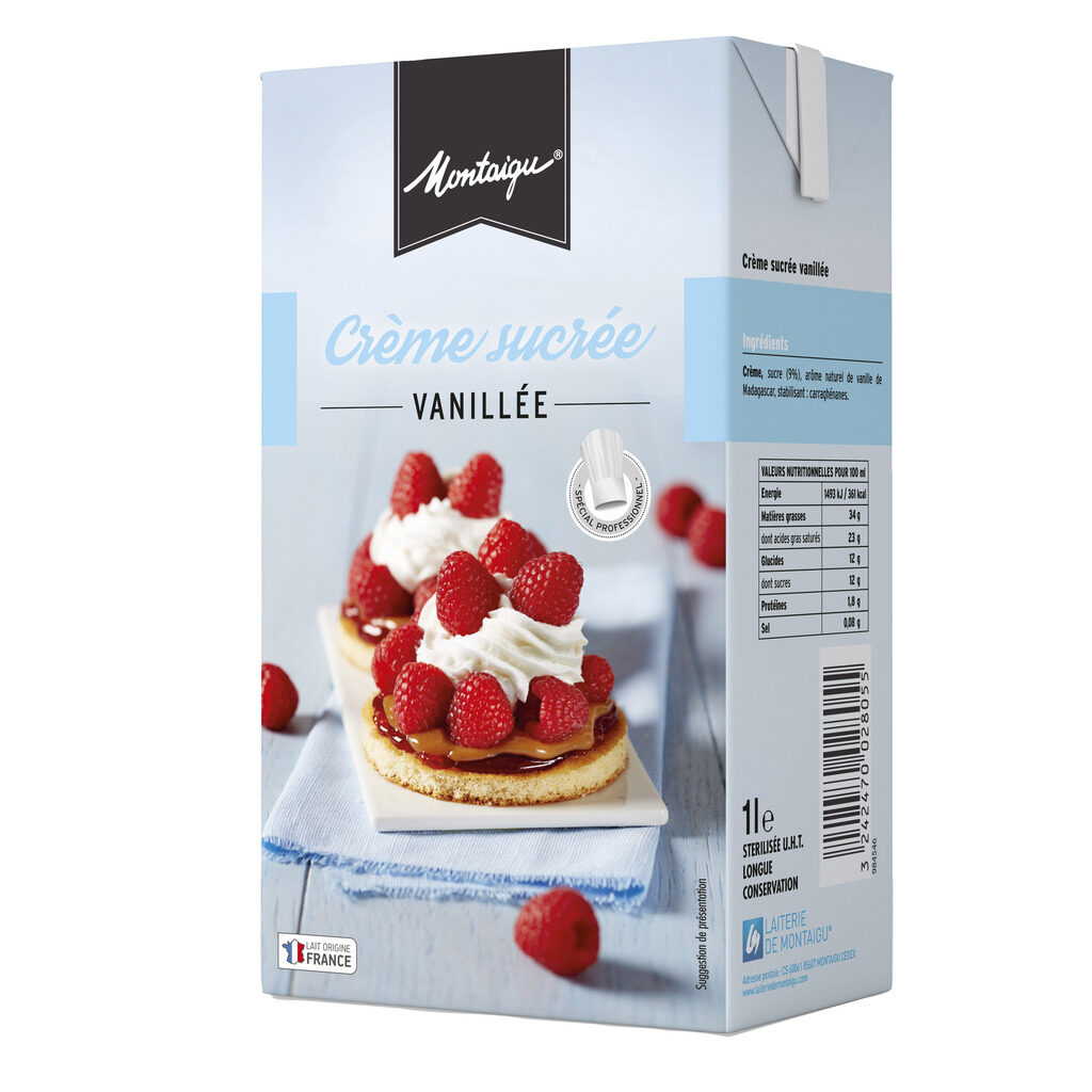 Crème sucrée vanillée 33%