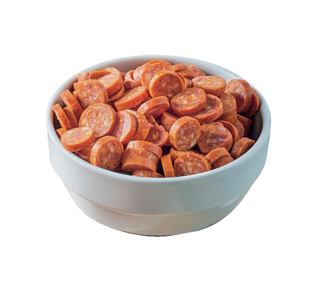 Tronçons de merguez précuite