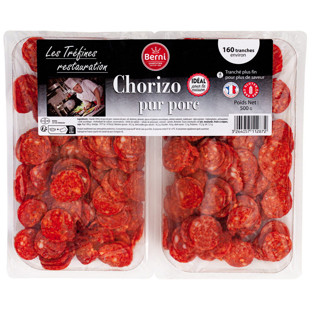 Chorizo pur porc tranché