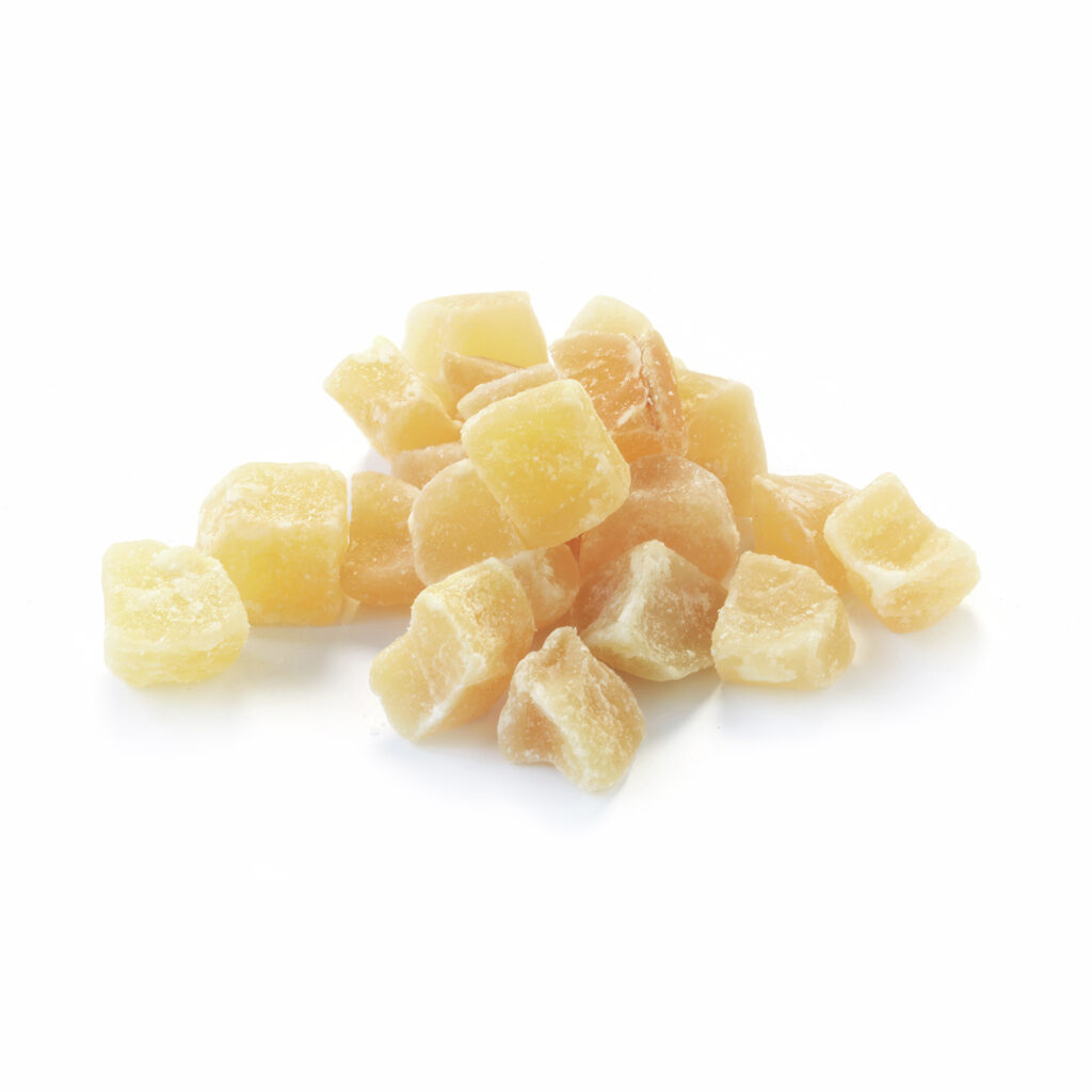 Cubes de gingembres déshydratés