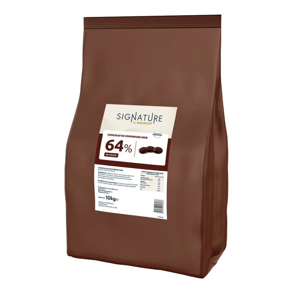 Couverture chocolat noire 64%