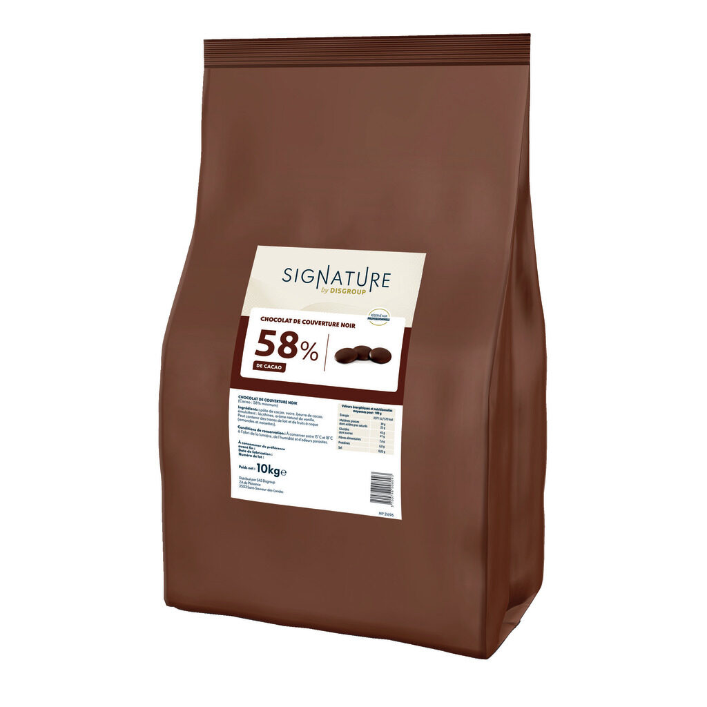 Couverture chocolat noire 58%