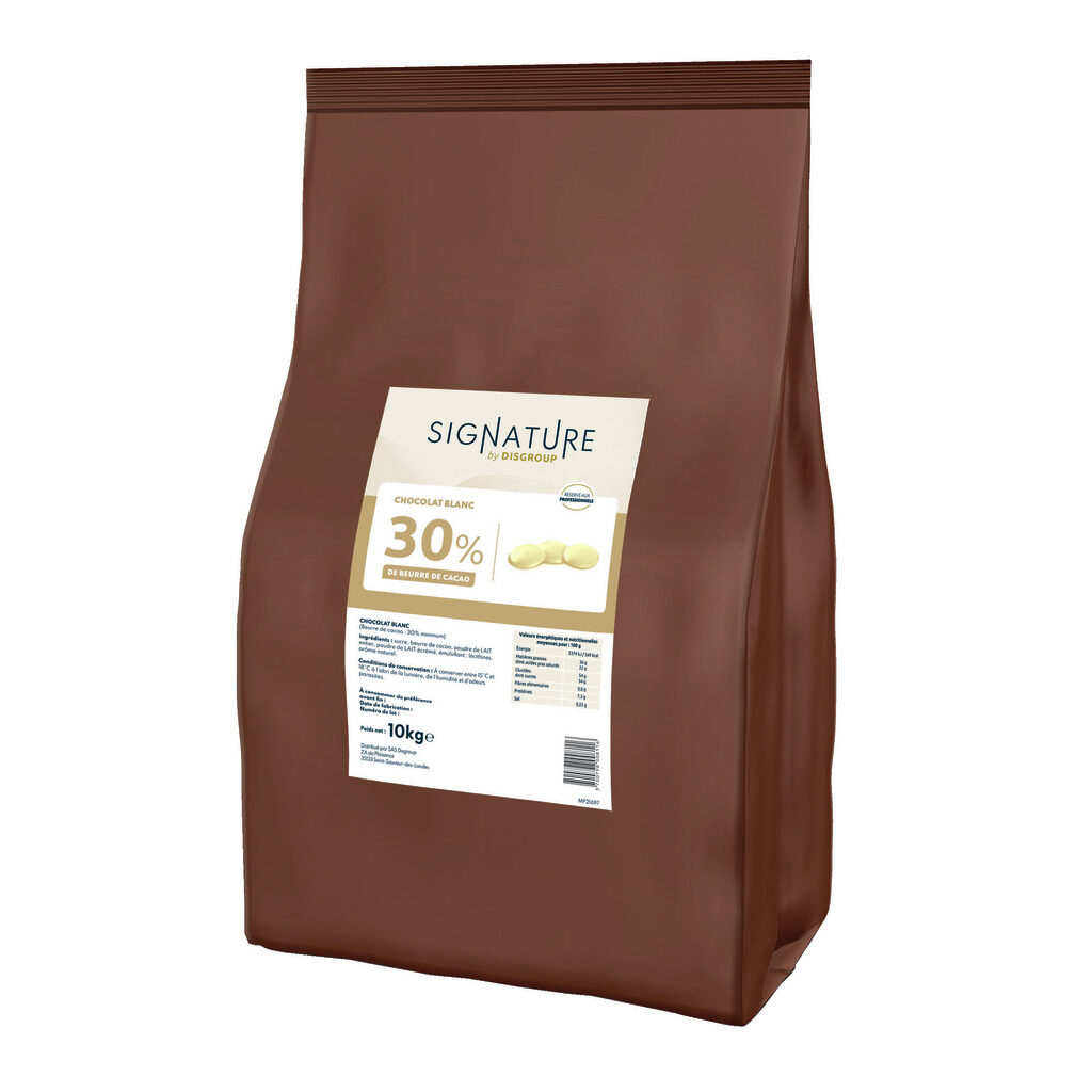 Couverture chocolat blanche 30%