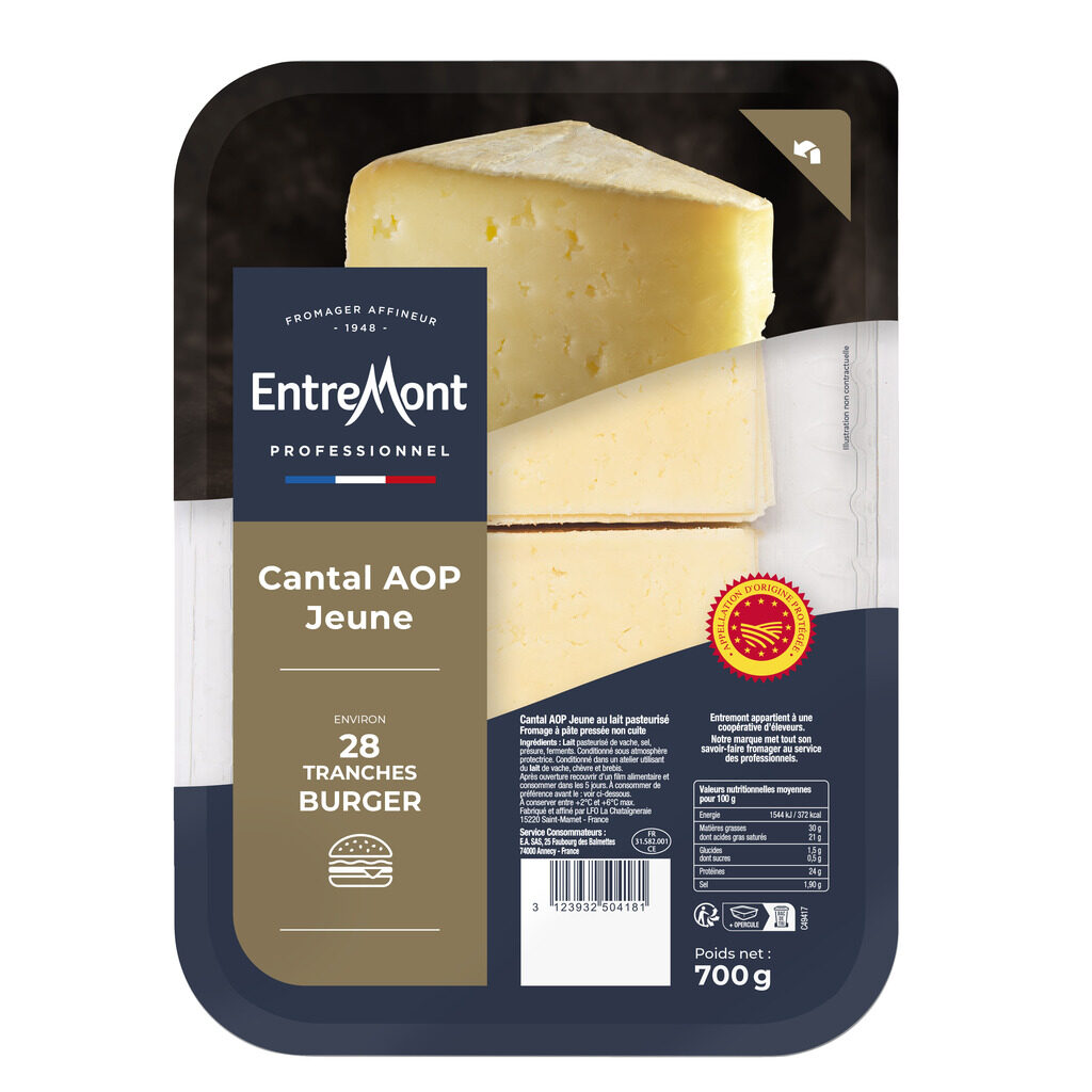 Tranches de Cantal jeune AOP