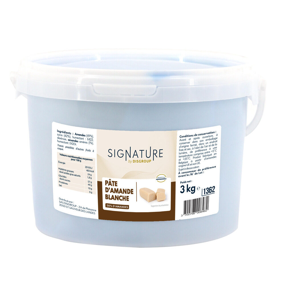 Pâte d'amande blanche 50%