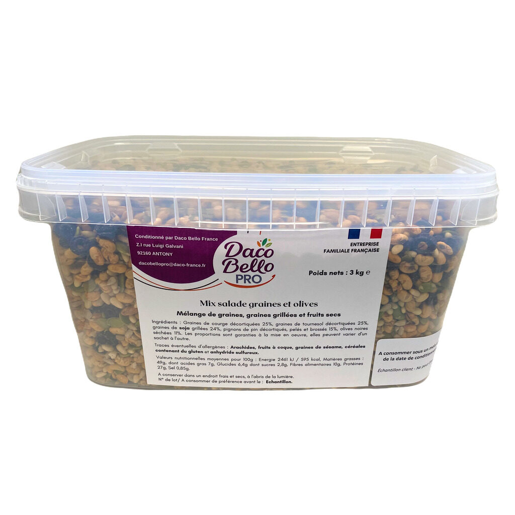 Mix graines & olives séchées