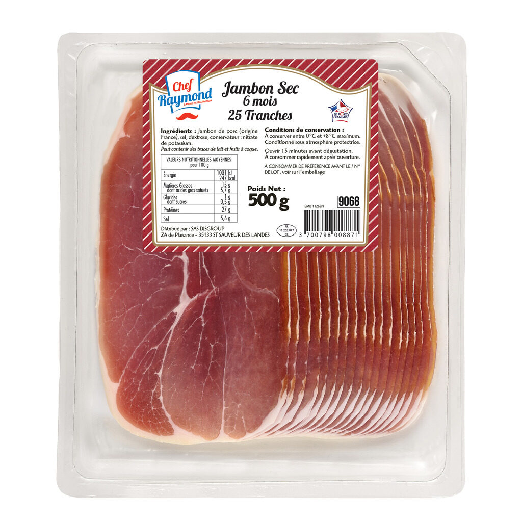 Jambon sec tranché