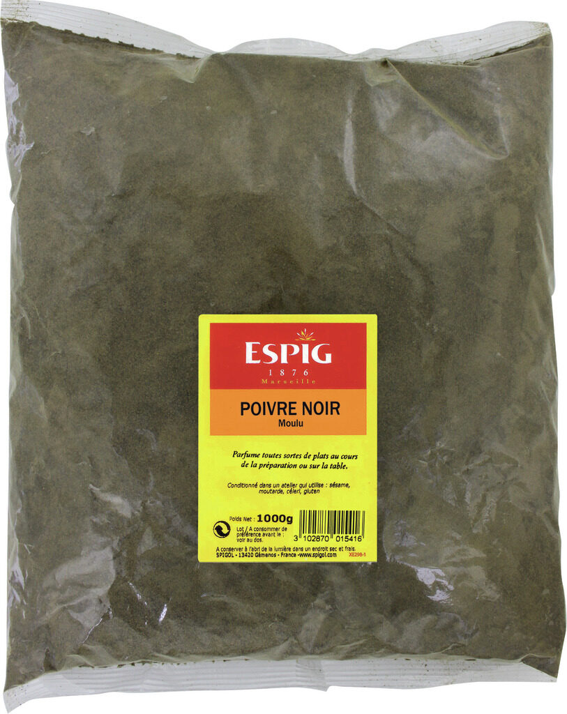 Poivre noir moulu