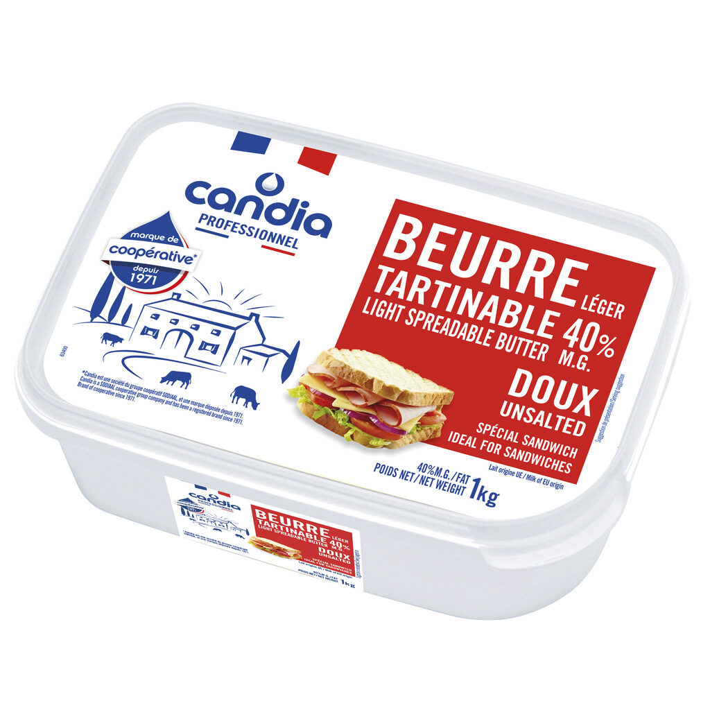 Beurre doux tartinable 40% M.G.