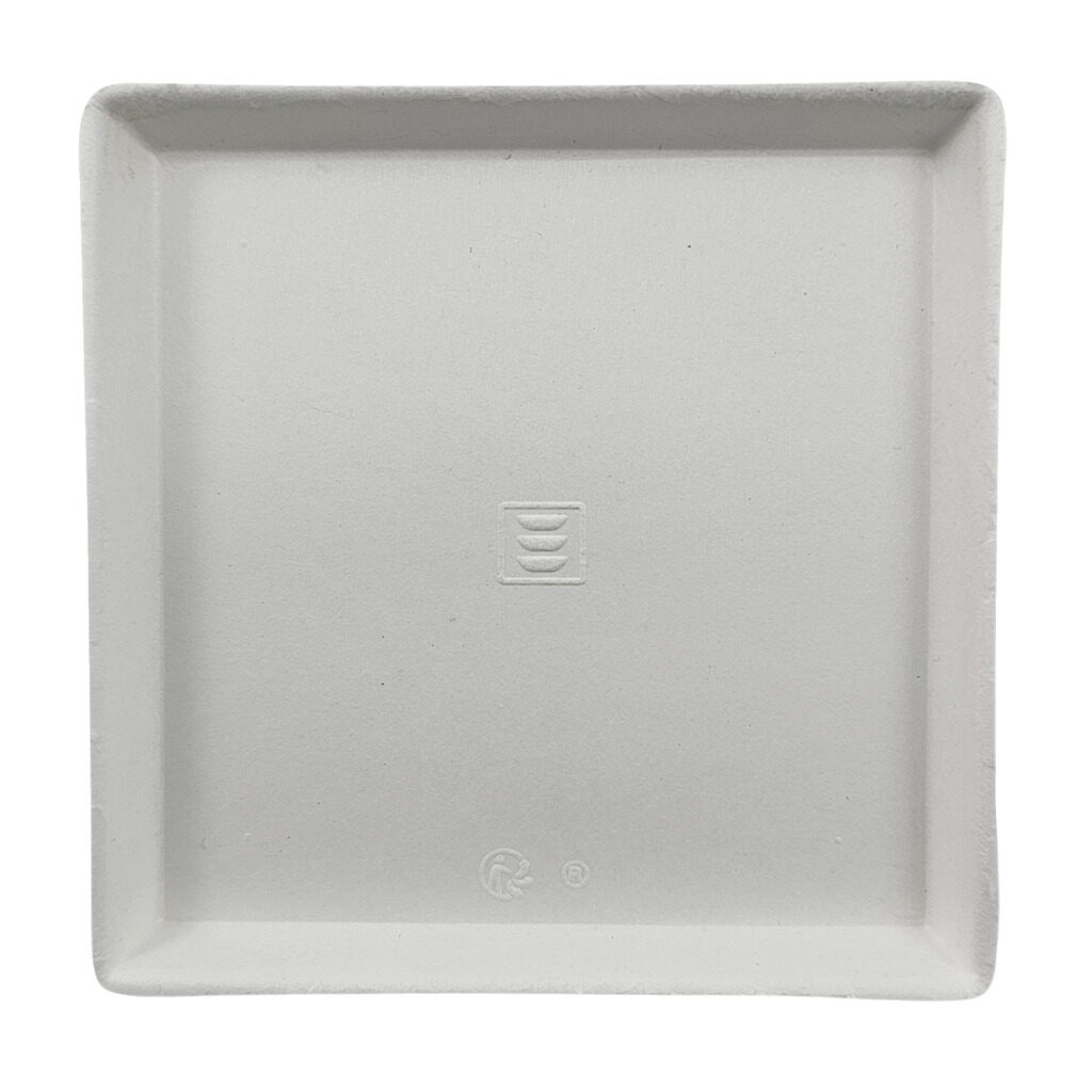 Assiette carrée Evasion en canne à sucre