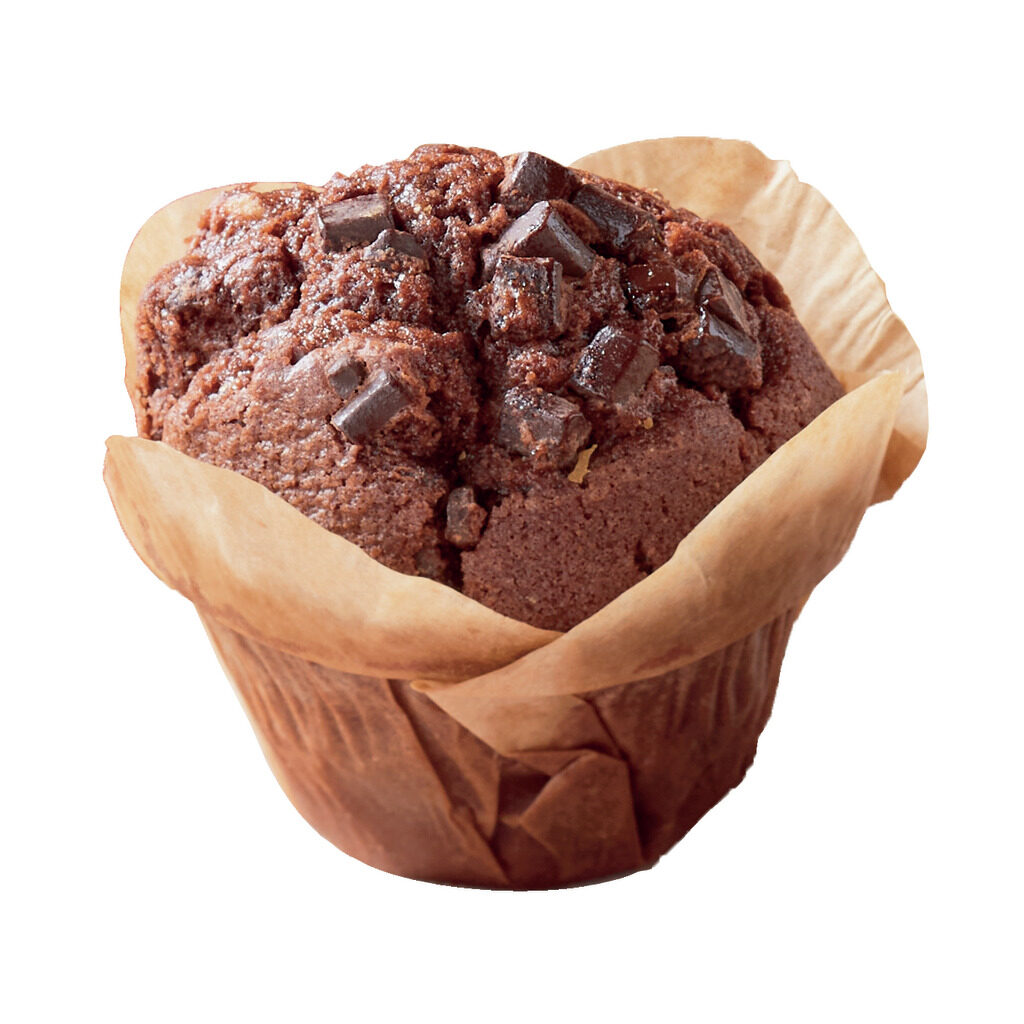 Muffin cacao aux pépites de chocolat noir