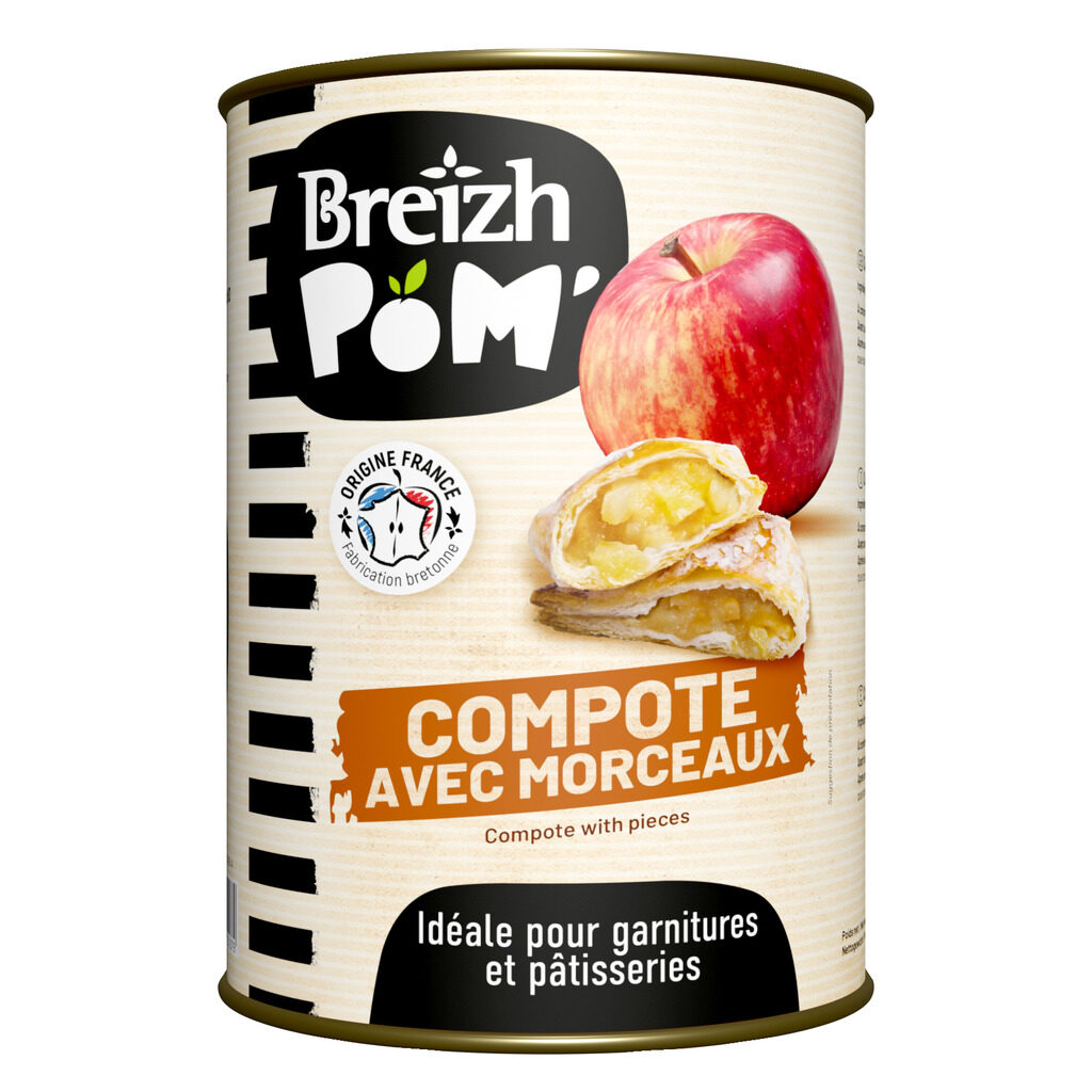Compote de pommes pâtissière avec morceaux 24 %