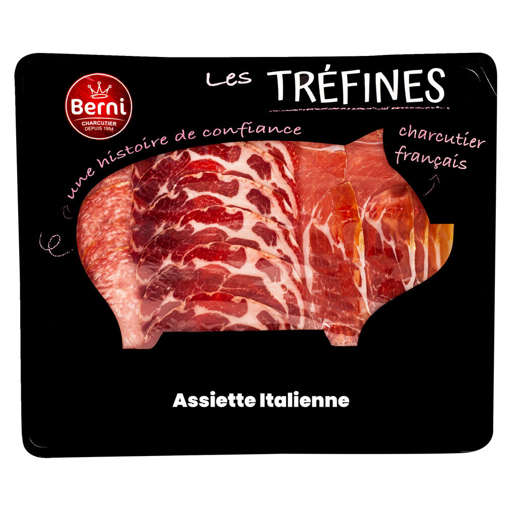 Assiette charcuterie italienne tranchée