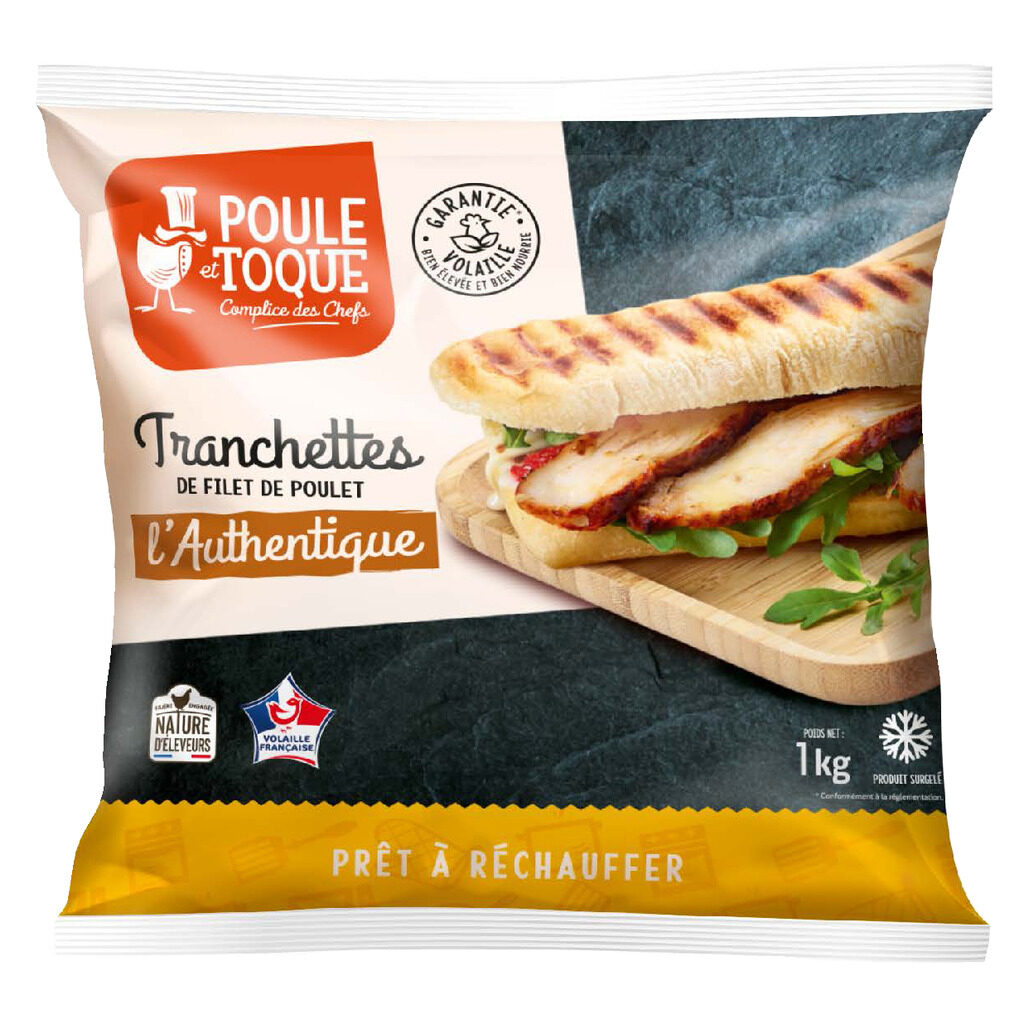 Tranchettes de filet de poulet cuit rôti