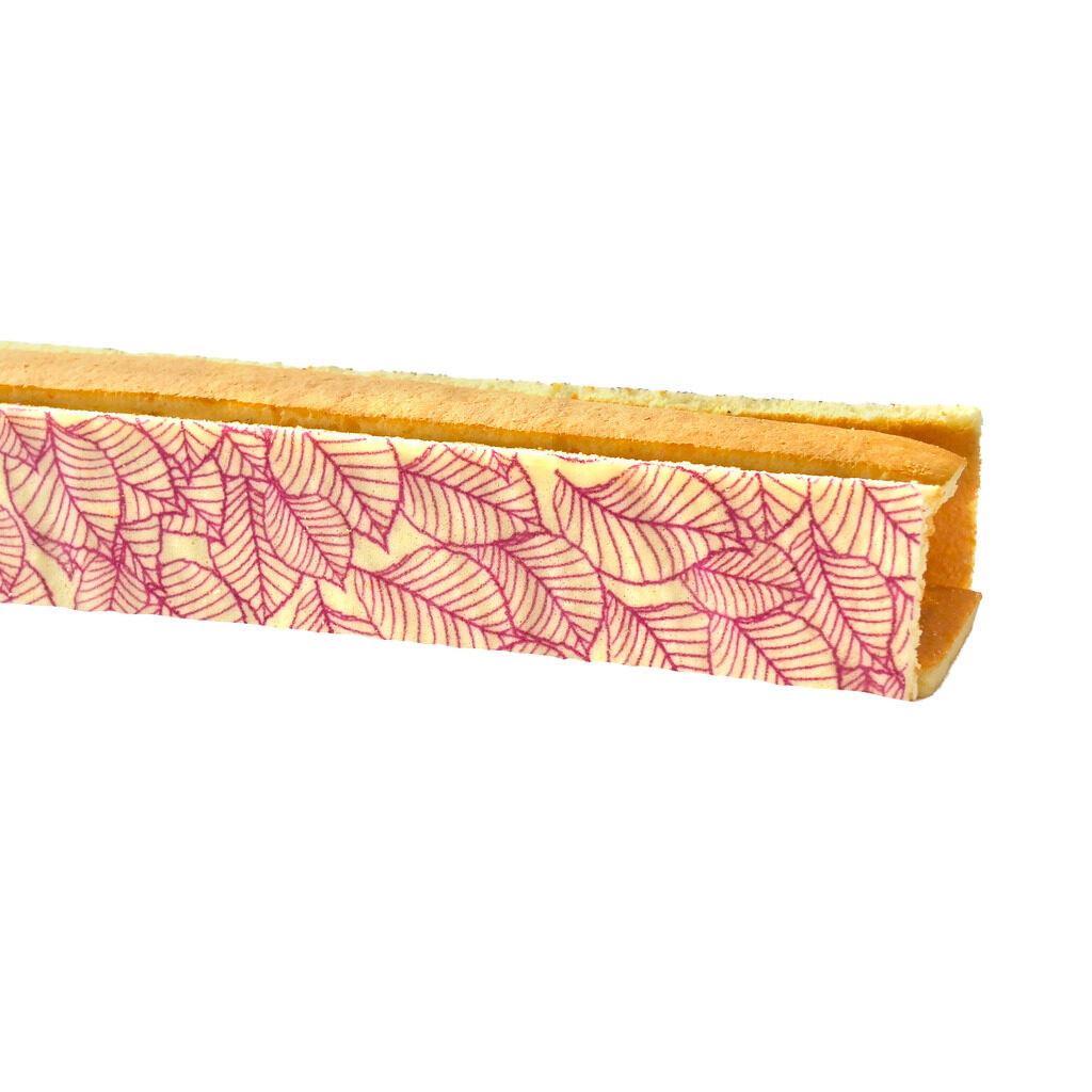 Biscuit joconde nature décors "Feuillage Rouge"