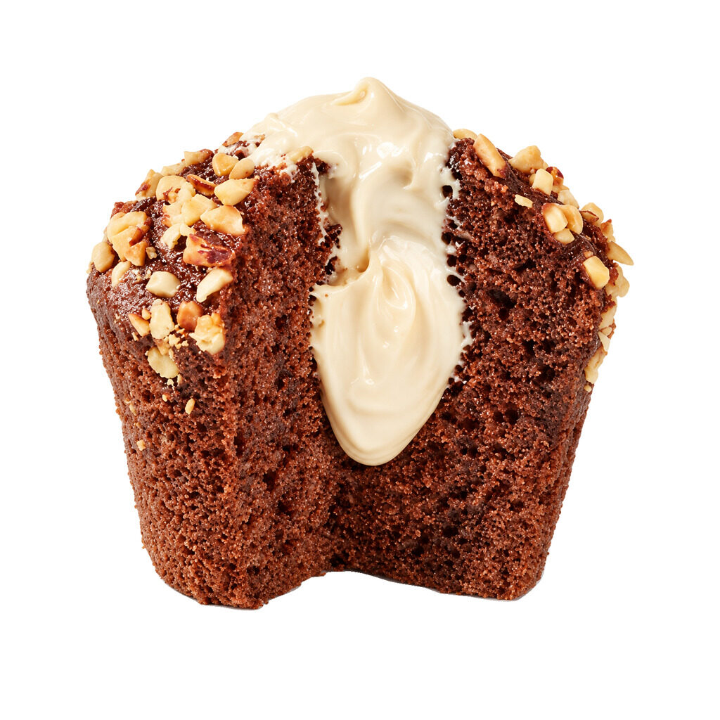Muffin cacao fourré crème de noisette