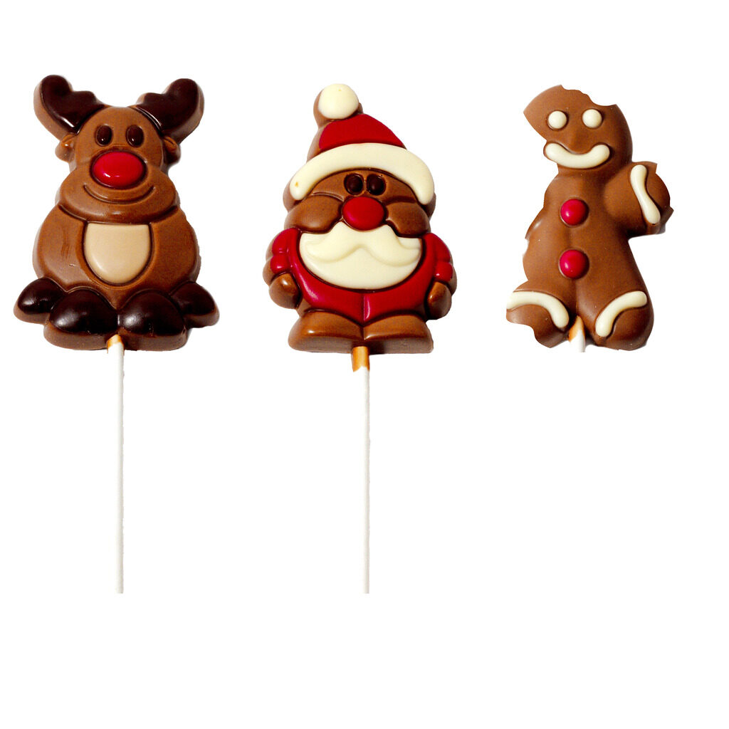 Sucettes de Noël en chocolat