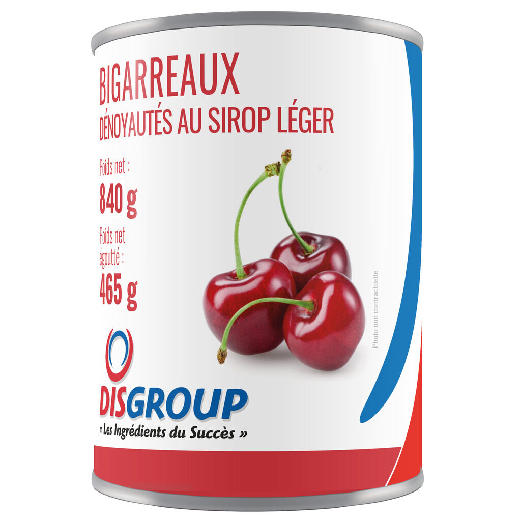 Bigarreaux dénoyautés au sirop