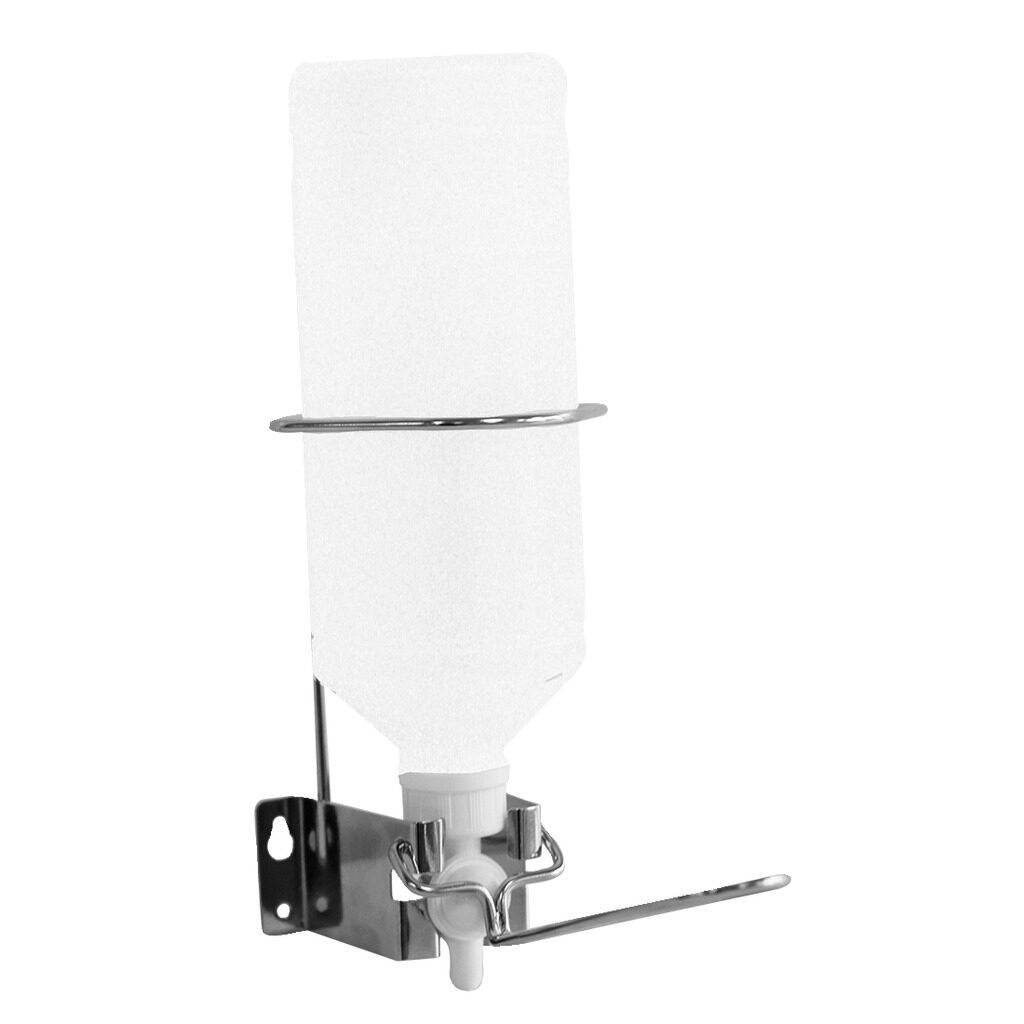 Support mural inox pour flacon 1L