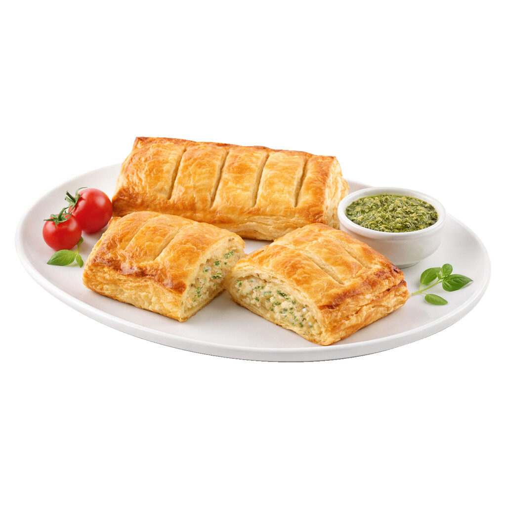 Feuilleté mozzarella basilic