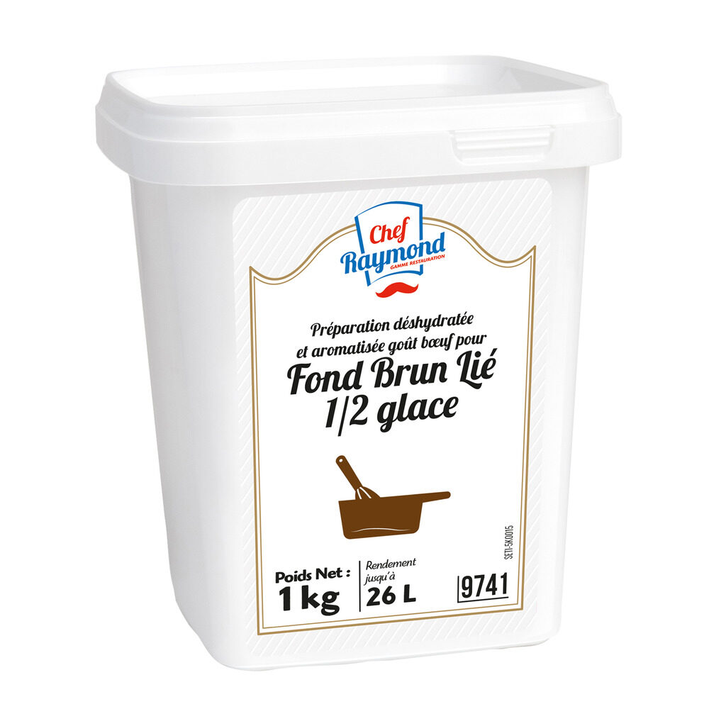 Fond brun lié 1/2 glace