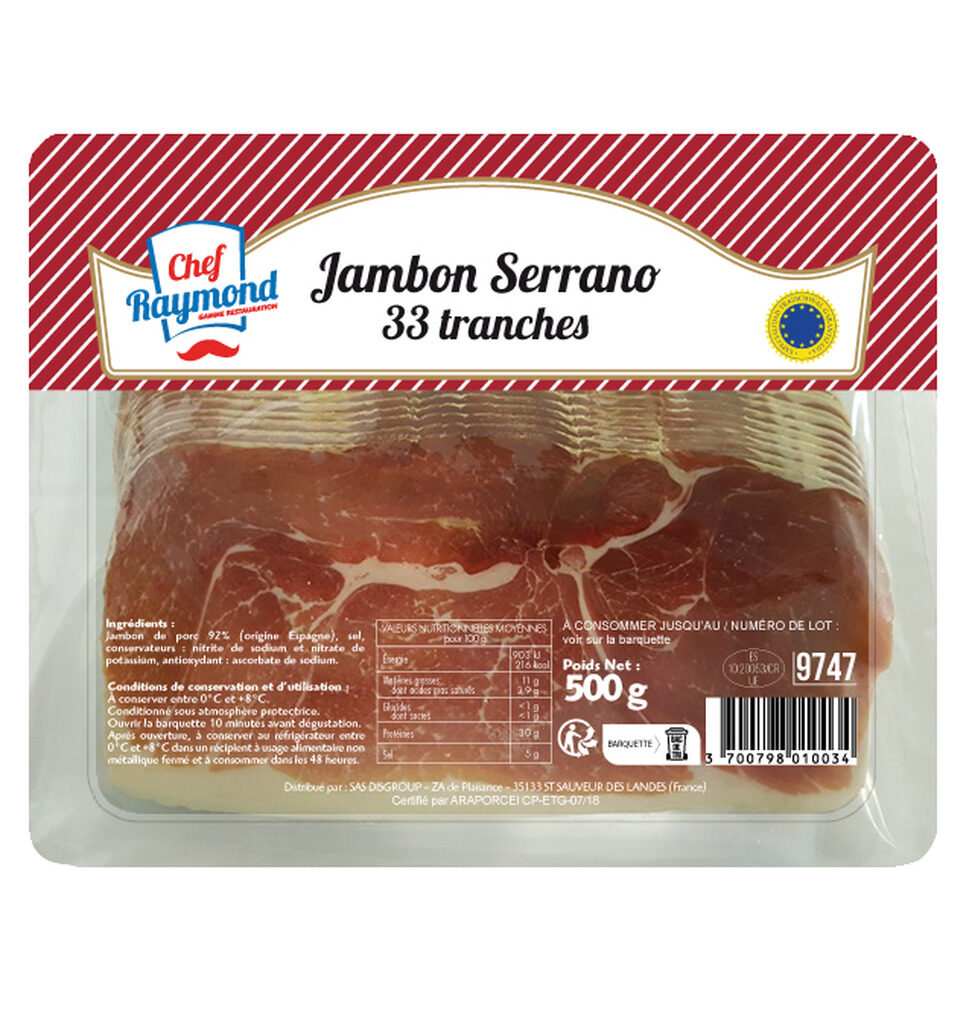 Jambon Serrano tranché