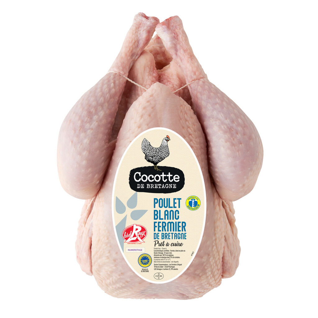 Poulet fermier blanc