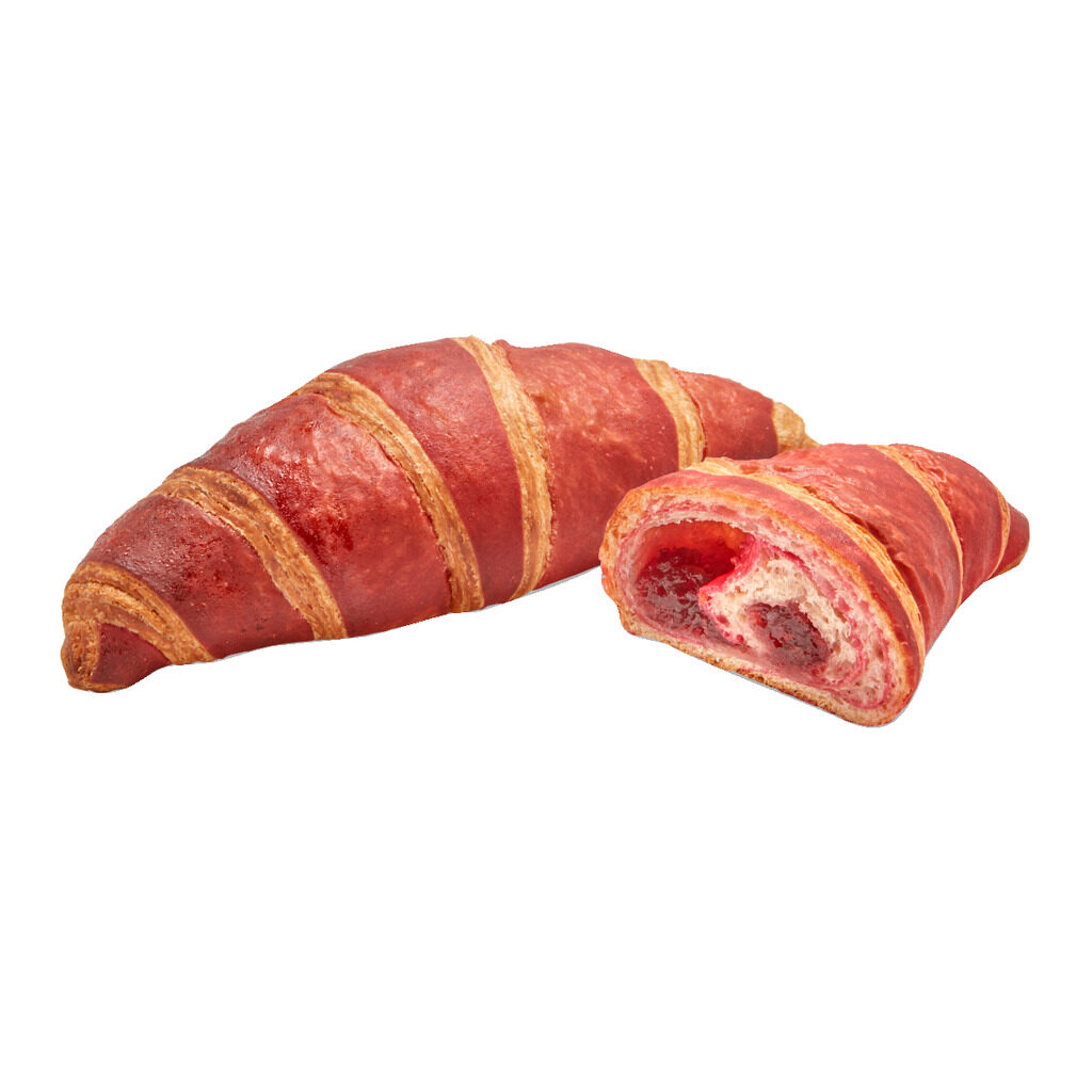 Croissant bicolore framboise