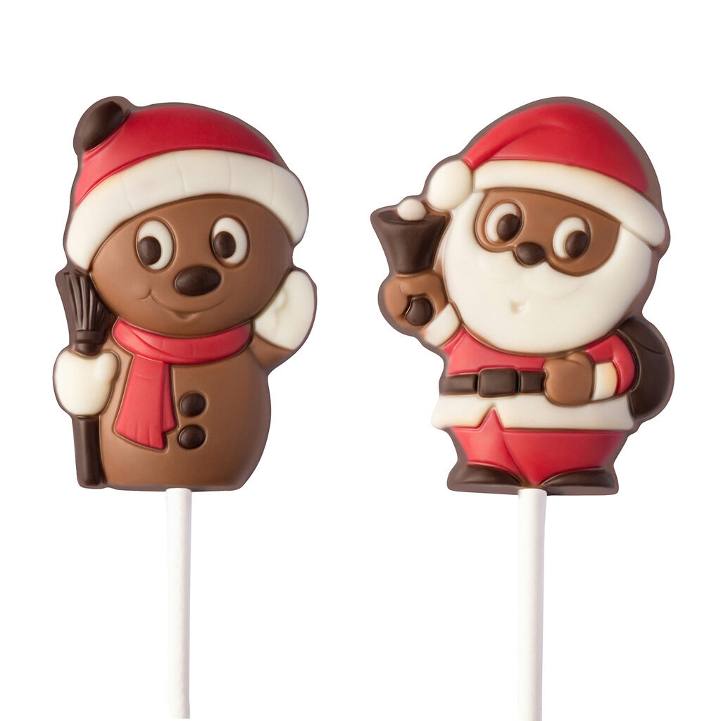 Sucettes de Noël en chocolat