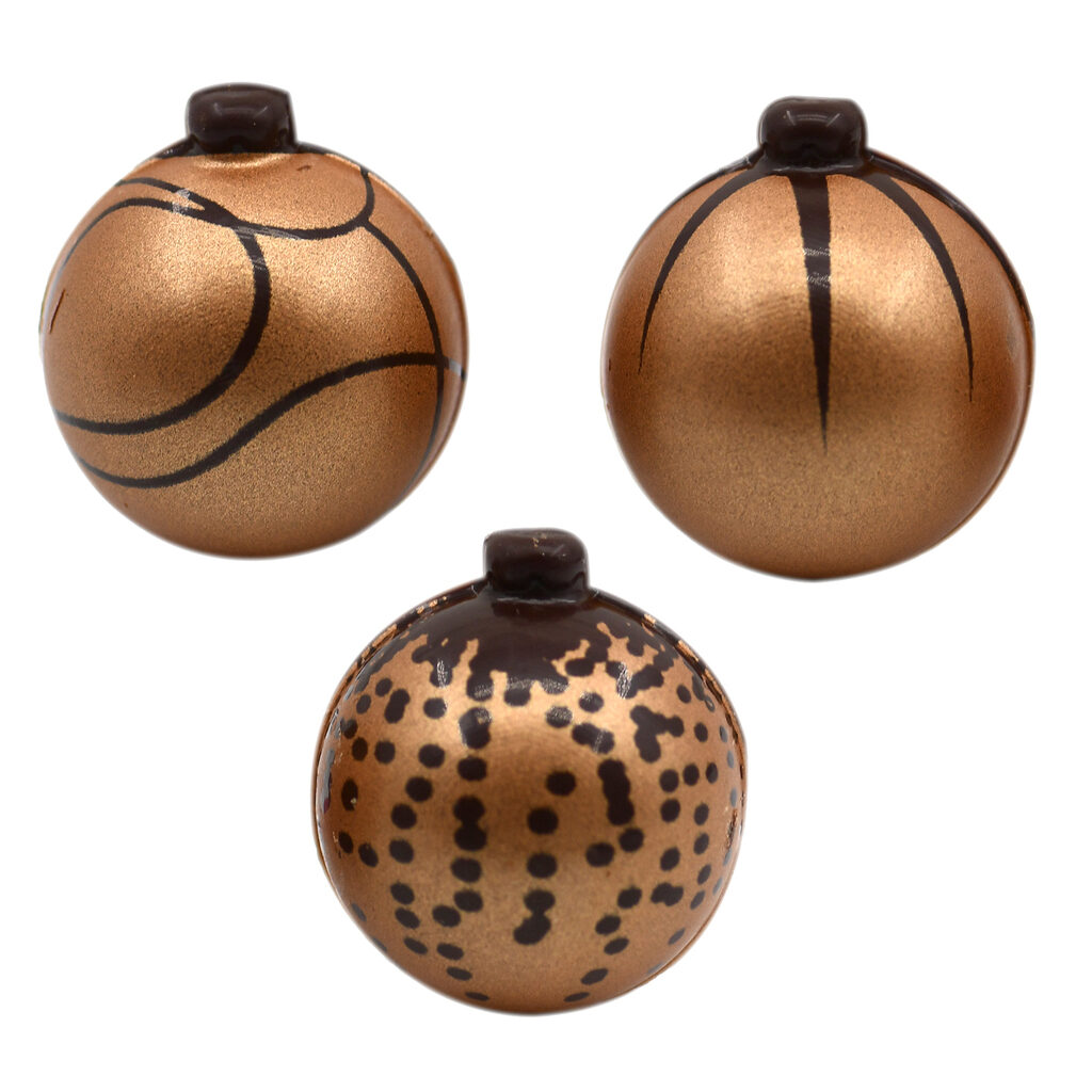 Boules 3D cuivre "Noël"