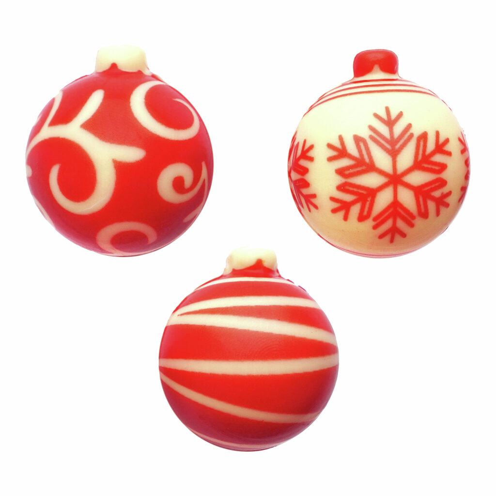 Boules 3D rouge "Noël"