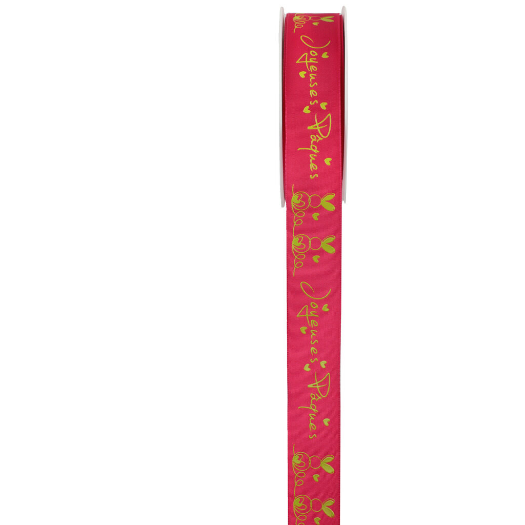 Ruban motif lapins "Joyeuses Pâques"