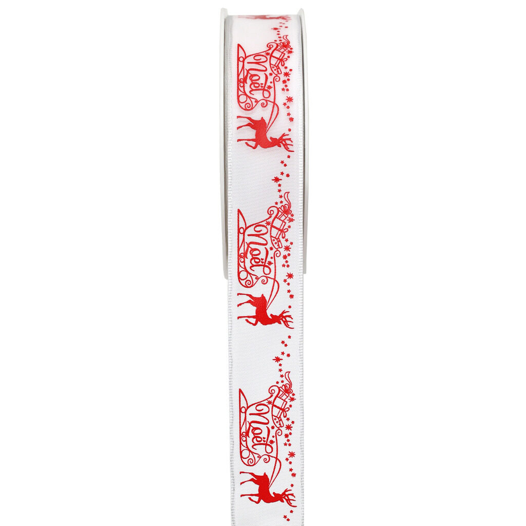 Ruban motif traineaux du père Noël