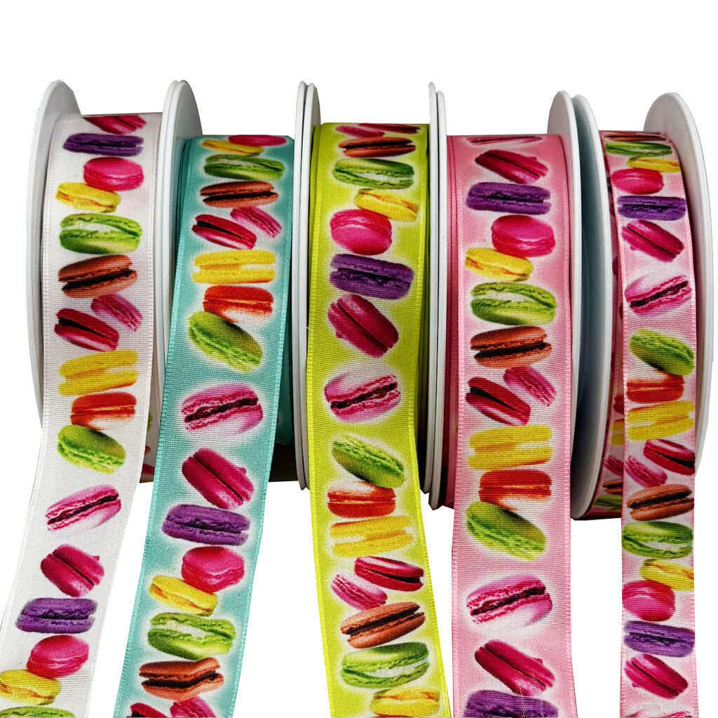 Ruban motif macarons